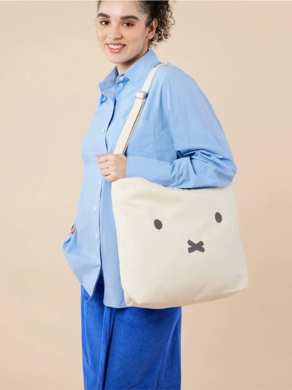 NWT BAGGU x Miffy Recycled Cotton Horizontal Zip Duck Bag